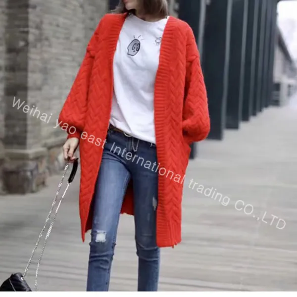 An여사가을겨울용루즈핏전위롱 타입유행니트가디건cr2346+물컵 증정