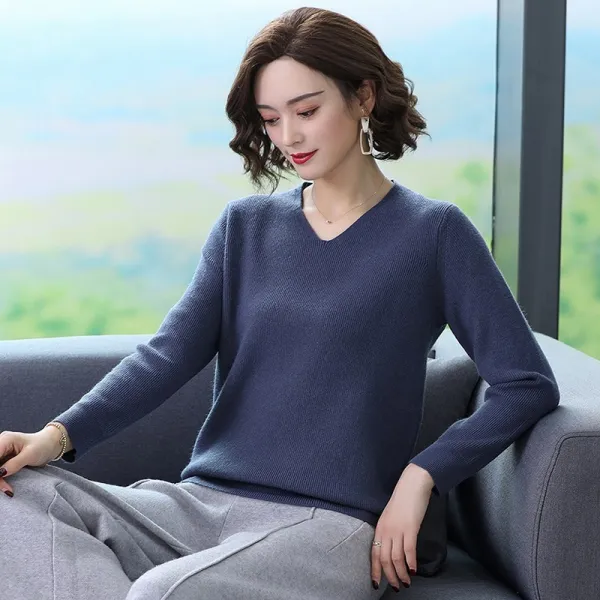 얇은 스웨터 여 루즈핏 아우터 여장 추동 니트 이너 티셔츠 스타일링