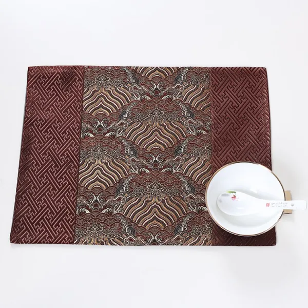 글로벌멀티샵 예필욱 중국식 스타일리시 호수 스퀘어 컵받침 방수 셔양 시탁 31*40cm 엔젤리너스 바닷물