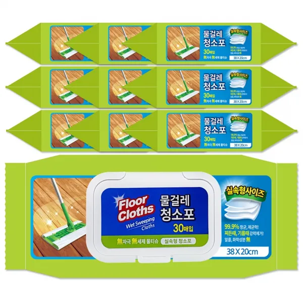 Taekyang Taekyang 물걸레청소포 실속형 대형 30매x10팩 청소용 물티슈 청소포 300장