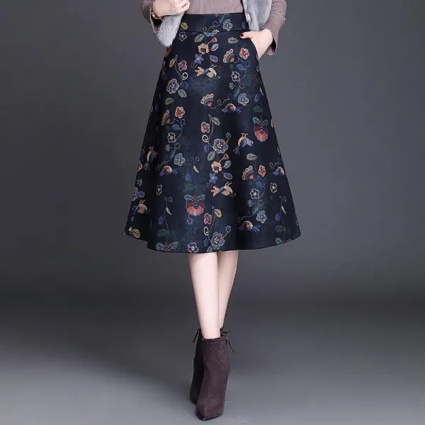 kirahosi MW 2019 봄 가을 여성 여자 플리츠 치마 롱스커트 예쁜 스커트 11 Y61nzj