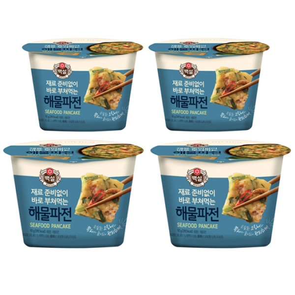 호호몰 CJ백설 해물파전(뜯고 섞고 5분만 부치면 완성~~), 4개