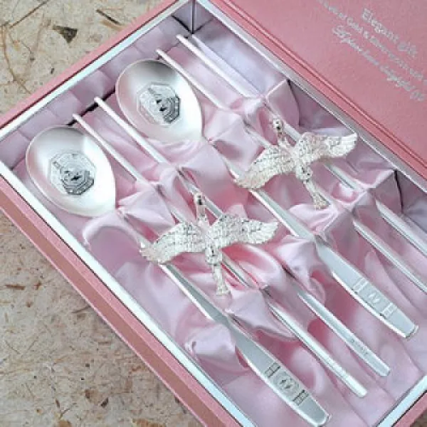 현진/고급스러운 쌍학은수저플러스/부모님/은사님/친척/시댁/어른/고급/특별한선물/감사인사/보답/, 상세내용표시