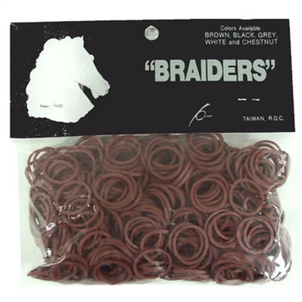 Horse Mane Tail Braiding Bands - Dk Brown 말 갈기와 꼬리 끈 밴드-Dk Brown, 1