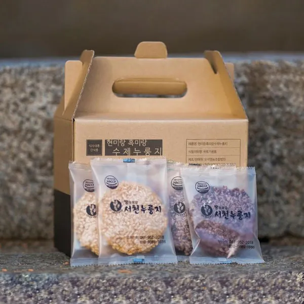 우리네농산물 국내산 수제 현미랑 흑미랑 누룽지 440g 1box 개별포장, 1개