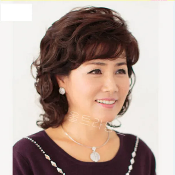 울트라망고 여성 단발 볼륨펌 가발 HFQ215, 블랙, 1개