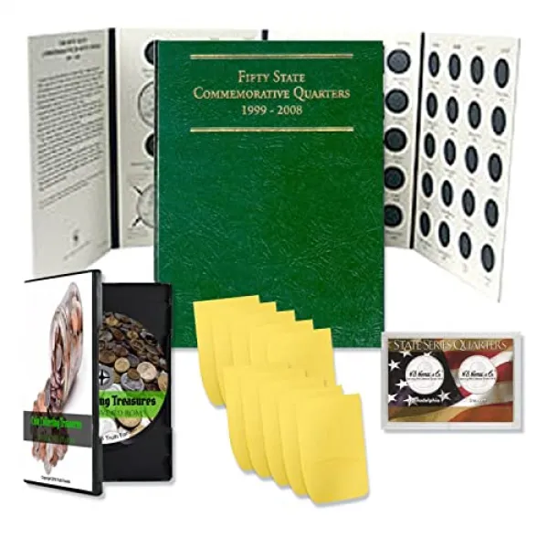 NMT 진실 광신자 동전 수집 스타터 키트-동전 수집 보물 대화 형 CD-ROM 쿼터 컬렉션 용 주립 공원 쿼터 앨범 폴더 포함 - P010501KKYBQ080, 기본