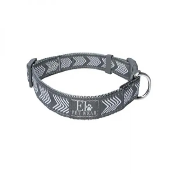 Elo Pet Wear Classic Grey and White Designer Arrow Dog Collar (Large) Elo 애완 동물복 클래식 회색 및 흰색 디자이너 화살, 1