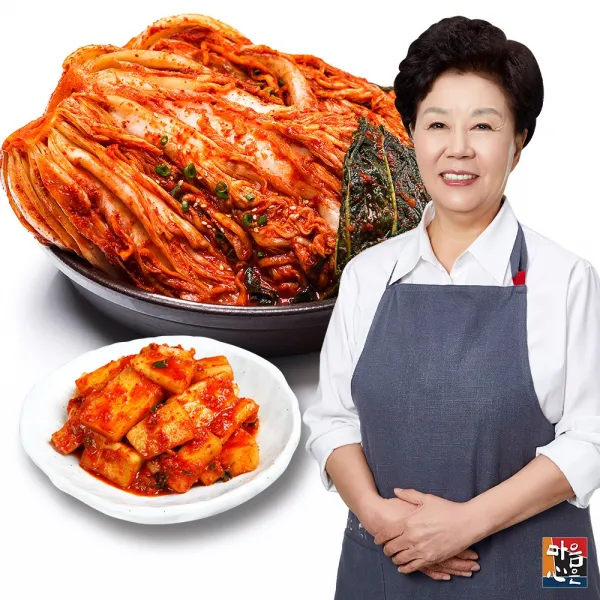 마음심은 배윤자 포기김치 5kg + 석박지3kg 국내산 농산물로 만든 갓 담근 김치, 8kg, 1box