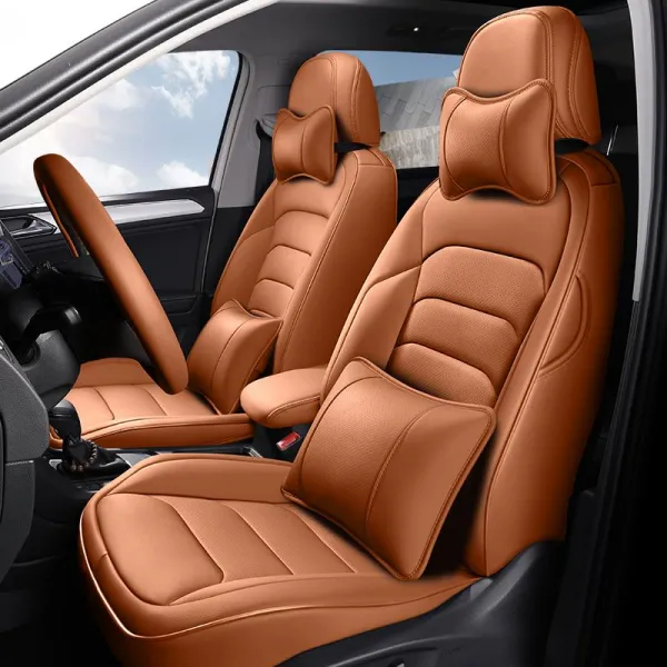 차량용시트커버 20스타일특별 Model3전용 좌석시트 ModelS ModelX Tesla3D진피 시트커버 전면덮개, T07-Cayenne귤-특진 가죽 호화판