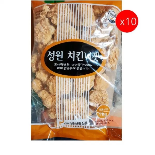  더착한푸드 성원 치킨너겟 1k 10개 식자재마트 대용량 업소용 치킨너겟 육가공 즉석식품 간식 안주