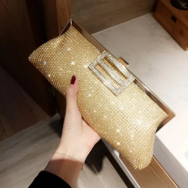 Deliken 큐빅 디너 클러치백 파티백 여성 가방 크로스 체인백