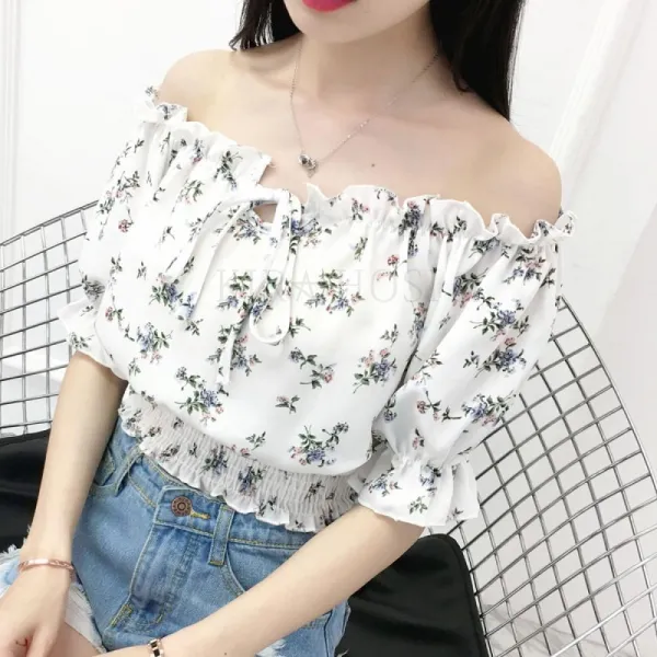 kirahosi 골드문 여성 여름 블라우스 캐주얼 H 88 CG2o96m