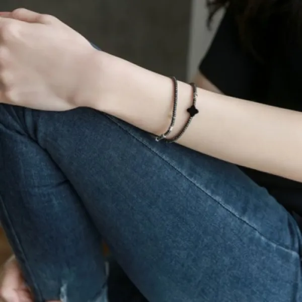  텐바이텐 제이로렌 B0694 클로버오닉스 해머타이트 원석 팔찌_ 469313 