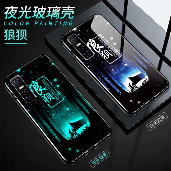 서풍 VIVOY73S 핸드폰케이스 VIVOS7E 독창적 유리거울 면 보호케이스 5G판 경량 충격흡수 VIV0계집애