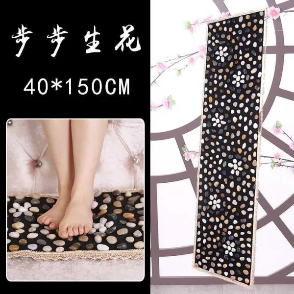 발지압판 가정용 천연 자갈 발바닥 맛사지패드 발맛사지 지압판 경혈 매트맛사지 스톤 기본 T07 A34 한걸음한걸음 생화 중간밀도 40*150cm 