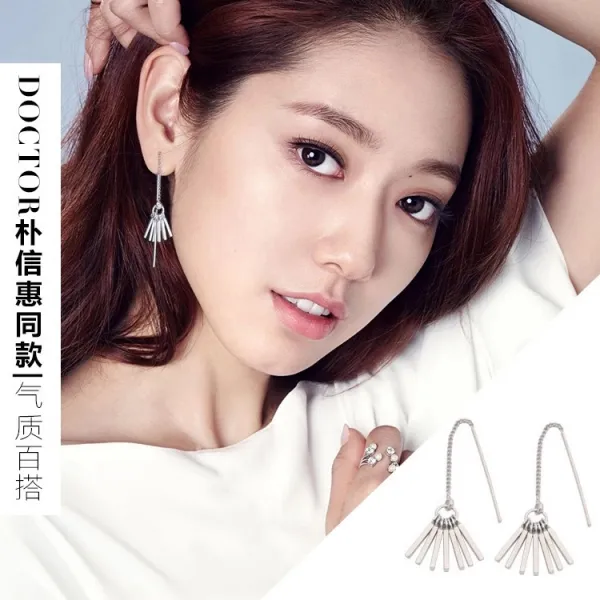 Onepick 해외직구 순은 롱 귀걸이 S925