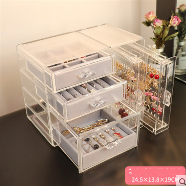 보석 저장 상자 탁상용 귀걸이목걸이 끝 마무리 함BP2223, 5색