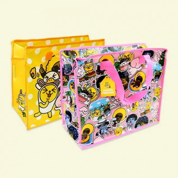  바보사랑 카카오프렌즈 부직포 쇼핑백 미디엄 핑크