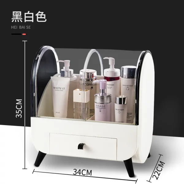 대용량 화장품 정리 수납함 메이크업 박스 화장대 블랙화이트