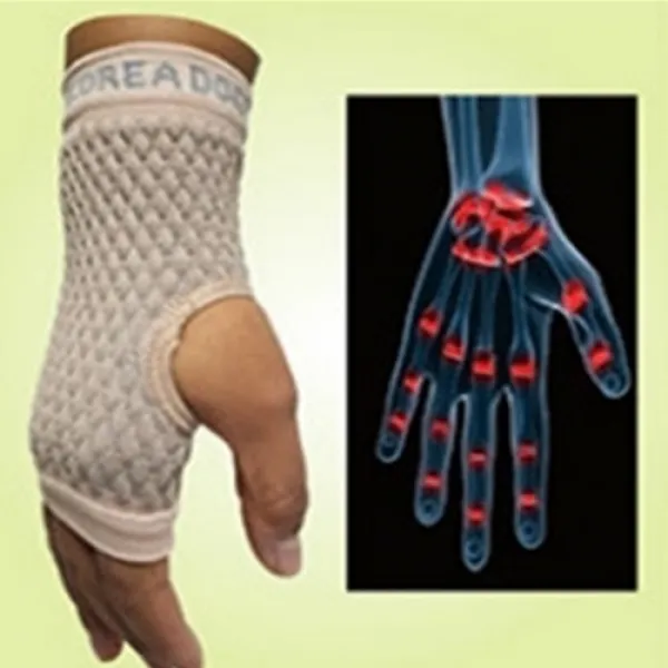 코리아닥터 특허기술 원적외선 방사 고기능성 손목장갑 1세트 2개 손목 손바닥보호 땀안차는 광물질 특허보호대 1세트