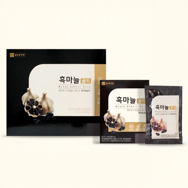 종근당 흑마늘골드60포 마늘즙 발효흑마늘 엑기스 원액면역력증가 추석 선물세트, 1box, 80ml