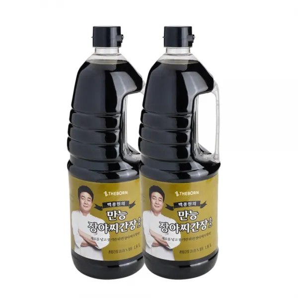 만능 장아찌 간장소스 1.8L 2통 백종원레시피 골목식당 대용량간장, 두통