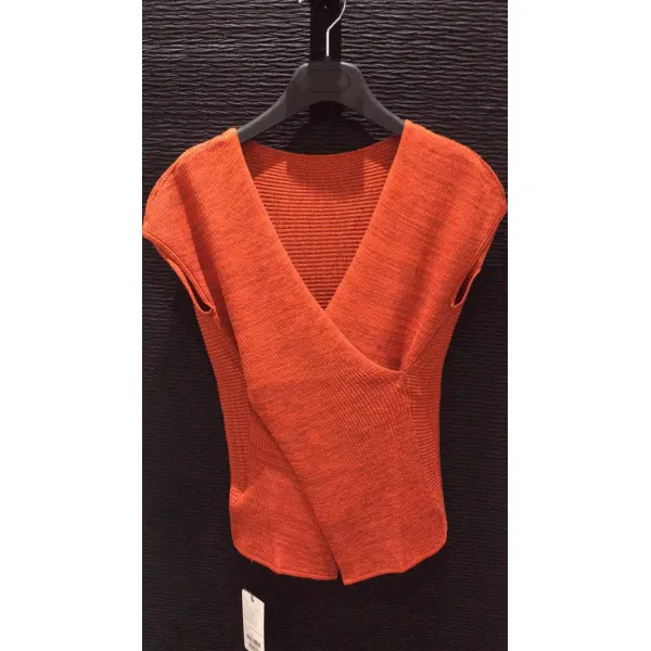 최저가몰 아우아마르슈신 봄옷 뒷거래함 슬림 브이넥반팔 니트 티셔츠 여성