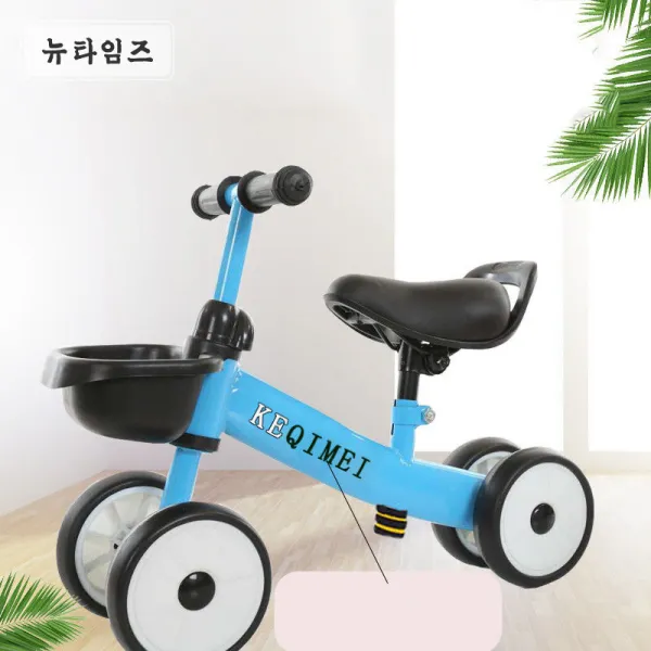 뉴타임즈 붕붕카 아동용 슬라이딩카는 발 없는 자전거로 4륜 트위스트를 타면서 무료 우편배달을 한다 XZ35 A21, 08 블루 적합 75-90CM