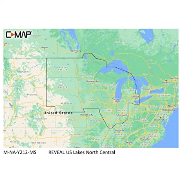 C-MAP Lowrance M-NA-Y212-MS는 미국 후베이 중앙을 분명히했습니다, 본상품, 본상품