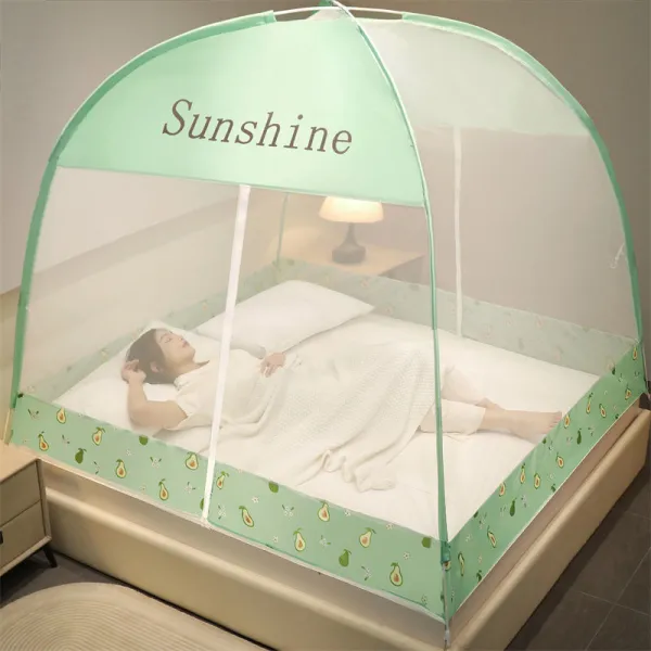 good 마술 몽골 피복 모기장 설치면제 전체 바닥 모기장 빠짐 방지 침대 암호화 장사 우주 천장 가정용 모기장, 아보카도