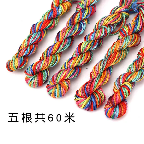 연 나일론 줄 모노라인 위빙 라탄 끈 블랙 패브릭슈즈 수선 미싱 재봉틀 고강 튼튼한 송곳 깁다, 칼라 （오근 ）도합 60메터