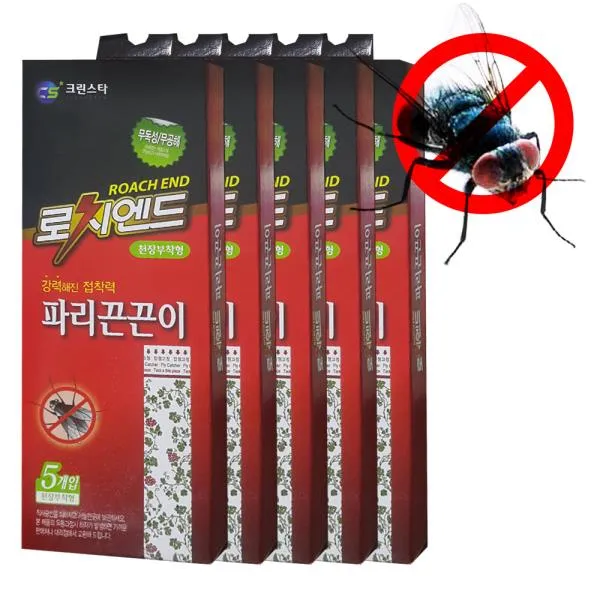  Lk+day 강력 파리끈끈이 5매팩 5개 해충 플라이 파리캐쳐 초파리 파리지옥 꾹요※★<상품선택>★☆요기