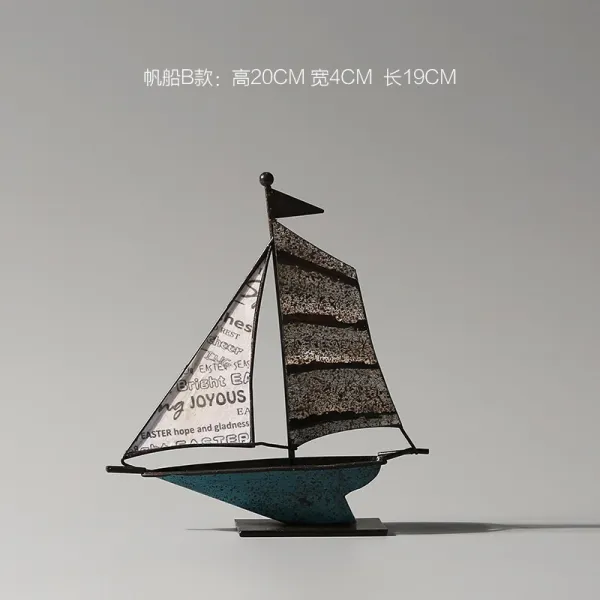 범선장식 돛단배 거실 현관 TV 벽난로 인테리어 장식용품 촬영소품, A