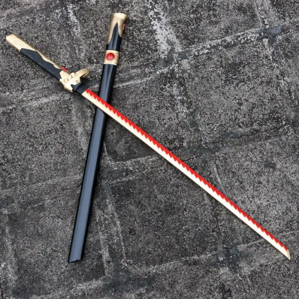 BRAND 겐지 드래곤 세이버 용검 106cm 오버워치 코스프레 칼, 골드 앤 레드