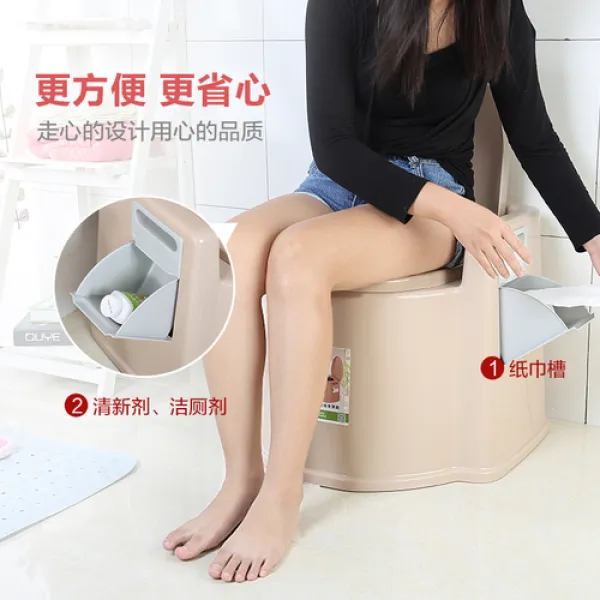 해외상품 이동식변기 화장실 비우고 화장실 비뇨통 미끄럼 방지 손잡이에 앉은 노인 잔병-46055, 단일옵션, 10.럭셔리 2D U자형 화이트 스