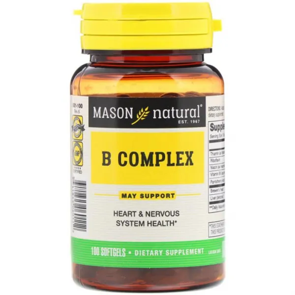 Mason Natural B 복합체 소프트젤 100정, One Color, One Size