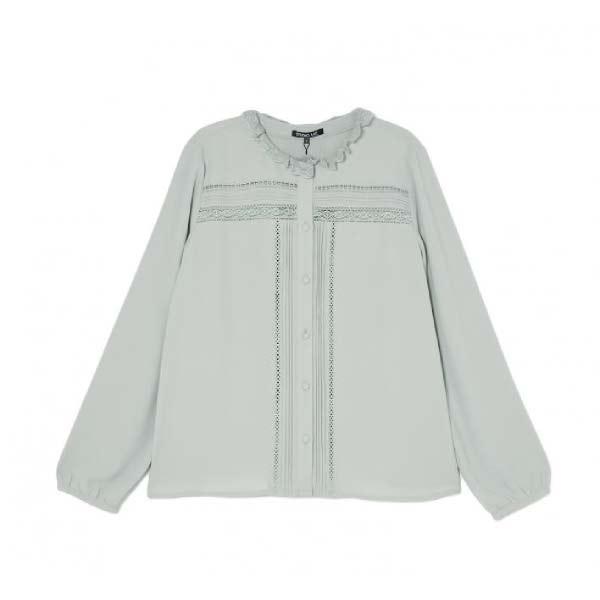 [현대백화점]LAP[랩] (AL1WB262) 쉬폰 레이스 턱주름 블라우스