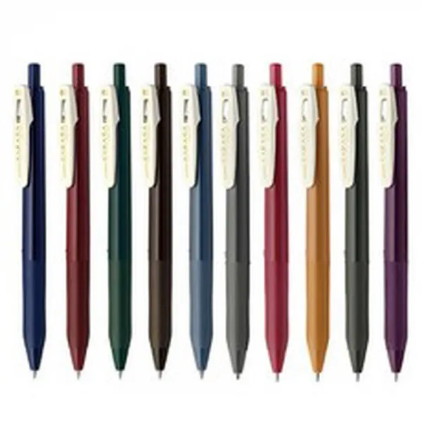 제브라 사라사클립볼펜 빈티지 0.5mm 10색 세트, 혼합 색상, 1세트