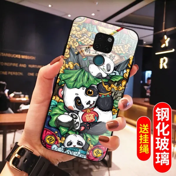 드렌드 팬더 화웨이 Mate20pro 핸드폰케이스 Mate20x 강화유리 보호케이스 910pro 연변 실리콘 애니메이션