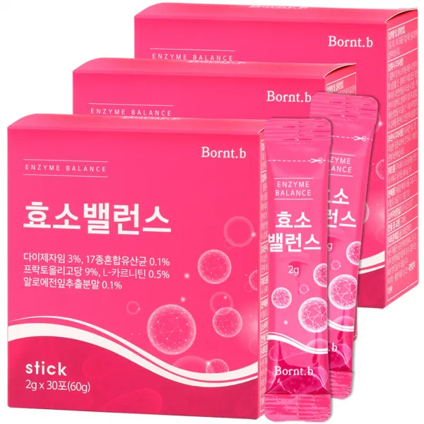 본트비 효소 밸런스 석류맛, 30포, 3박스