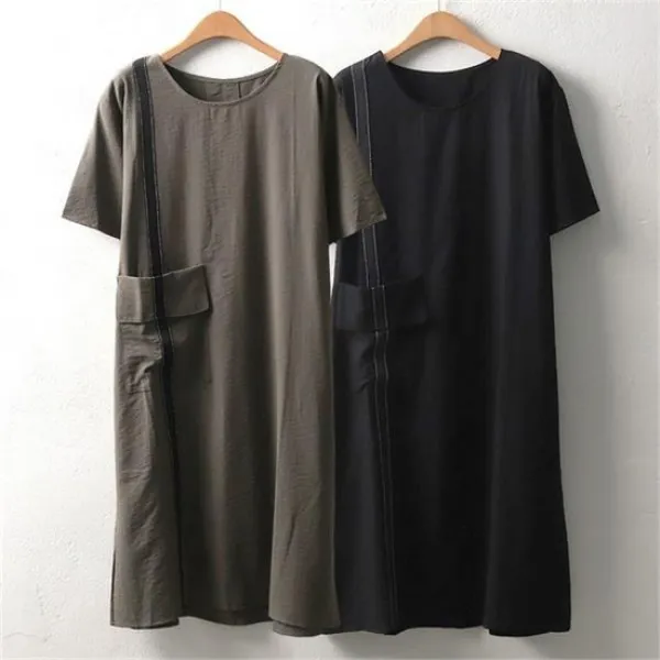  강물처럼 Wc 자수띠배색롱원피스5504h905 빅사이즈