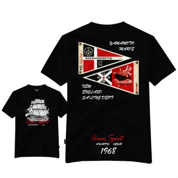 간쓰리 M~3XL 요트마스터 반팔티 블랙