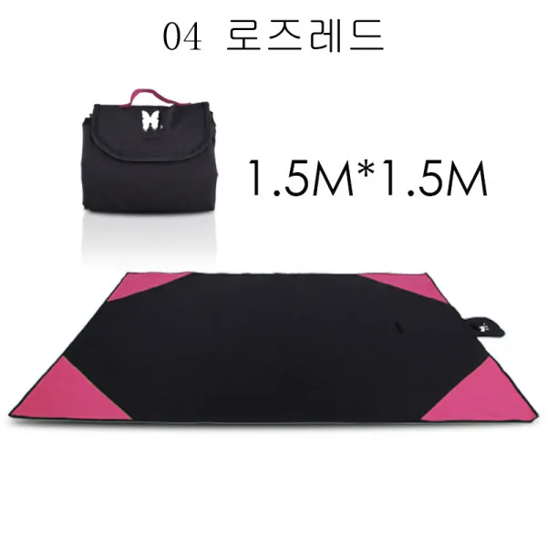 뉴타임즈11 캠핑방석 캠핑매트 야외 소풍 쿠션 휴대용 가을 소풍을 갈 때 접을 수 있는 방수 쿠션 XT19 A10, 04 로즈레드