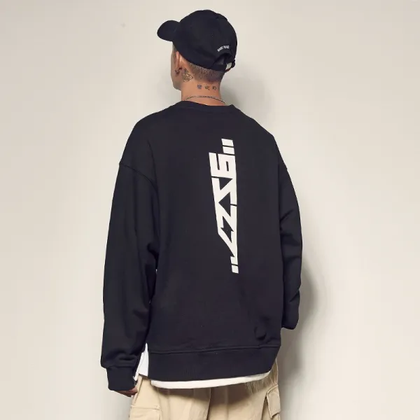 플랜글로벌 남자 여자 커플 프린팅 오버핏 맨투맨cth