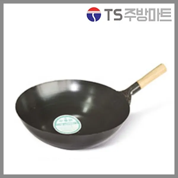북경 후라이팬 - 나무손잡이 중국집 중화팬 중국팬, 39cm