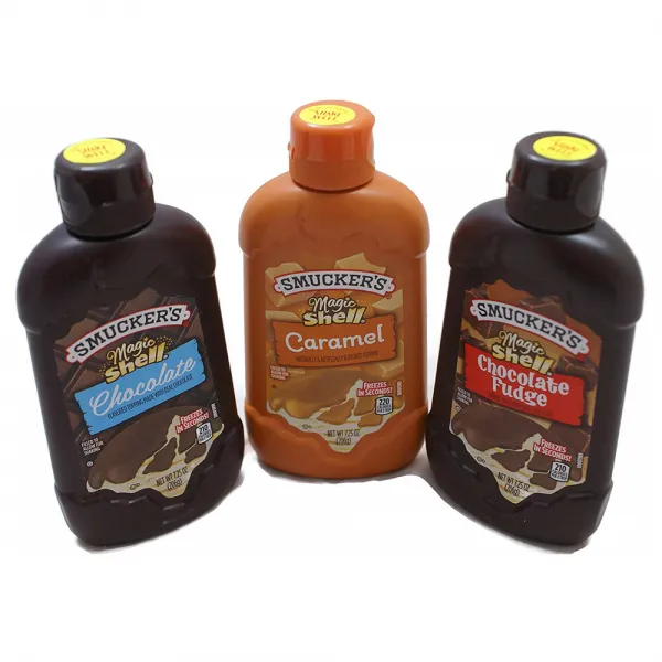 Smuckers 스머커스 매직 쉘 아이스크림 토핑 캐러멜 초콜릿 퍼지 버라이어티 팩 7.25oz, 1개