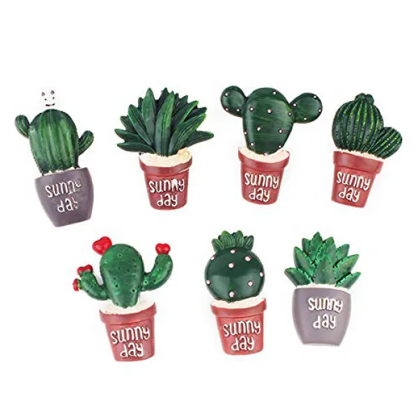 Ornerx Resin Cactus Push Pins Decorative Thumbtacks for Cork 7 Count 코르크 7 개입을위한 Ornerx 수지 선인장 강요 핀, nullSET