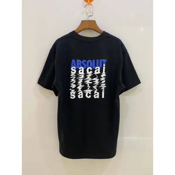 툴영 보이핏 볼륨 디자인 SACAI 리플 LOGO 이니셜 블러킹 플라워 프린트 T 구호물자 와이드 루즈핏
