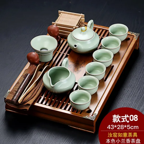 자사 도자기 다기세트 가정용 사무실 간단 차반 559593775317_nalf 19개 난향+여의